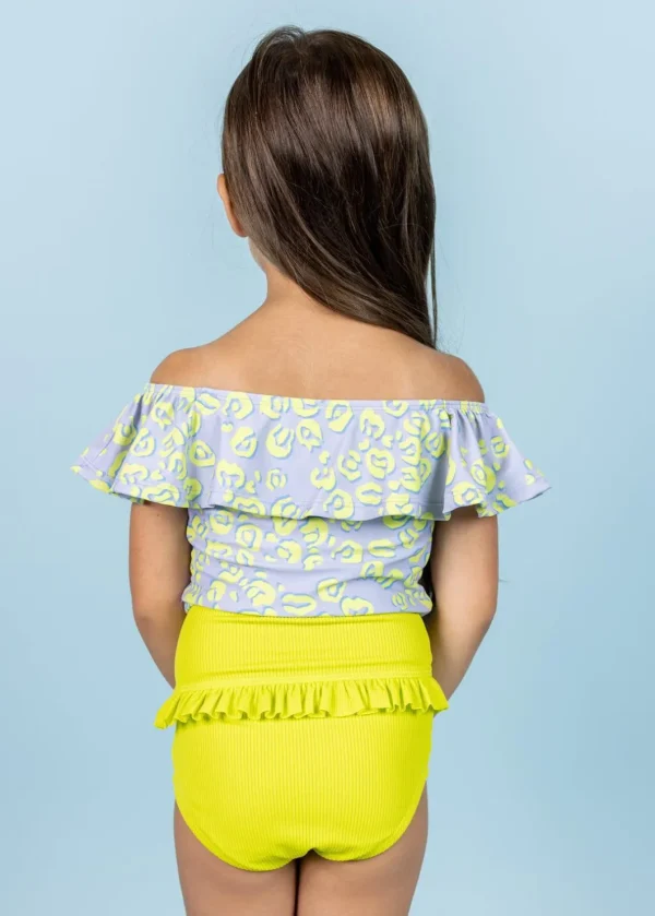 Vivid Cheetah | Mini Ruffled Around Top