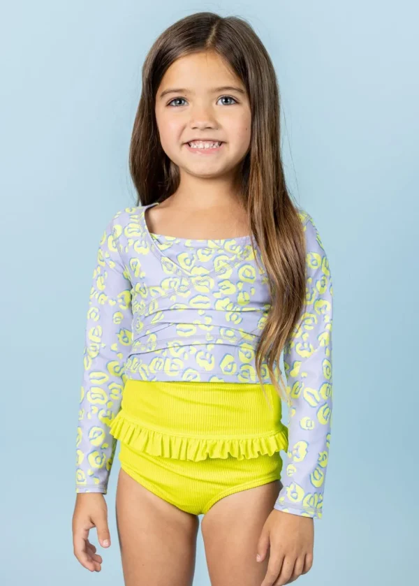 Vivid Cheetah | Mini Wrap Top Rashguard