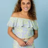 Vivid Cheetah | Ruffled Around Top