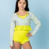 Vivid Cheetah | Youth Wrap Top Rashguard
