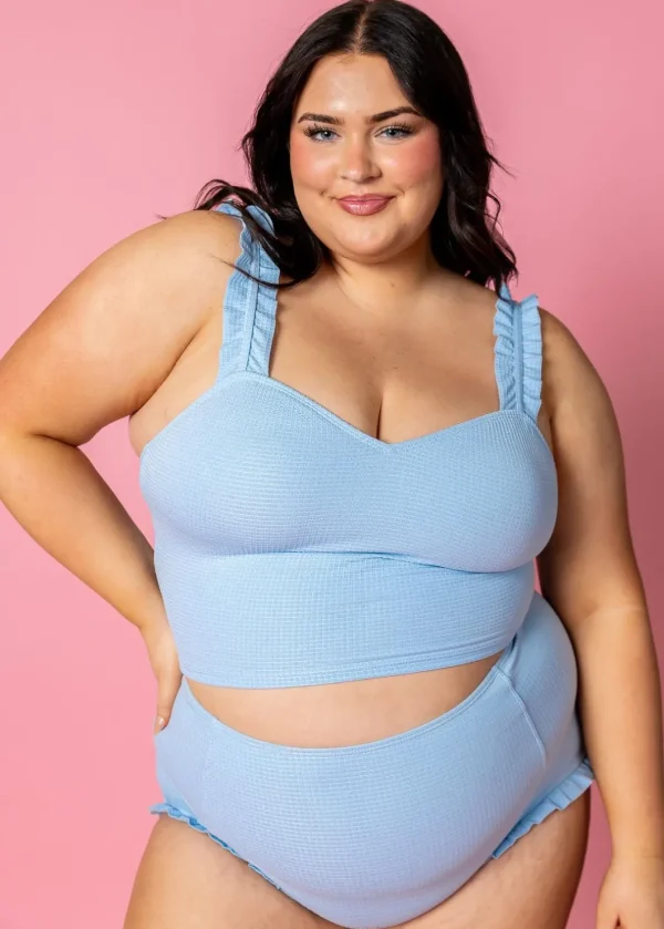Waffled Barely Blue | All Ruffled Up Bottoms
