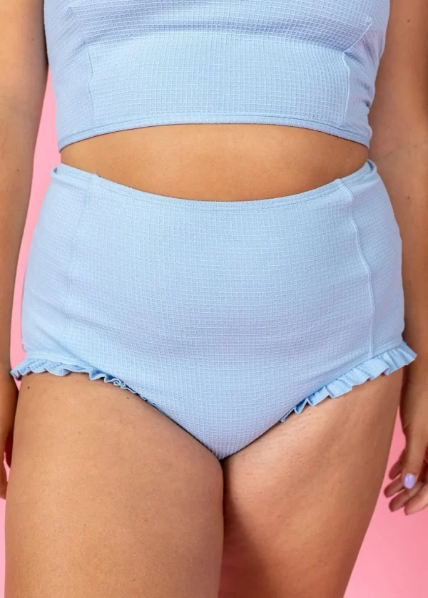Waffled Barely Blue | All Ruffled Up Bottoms
