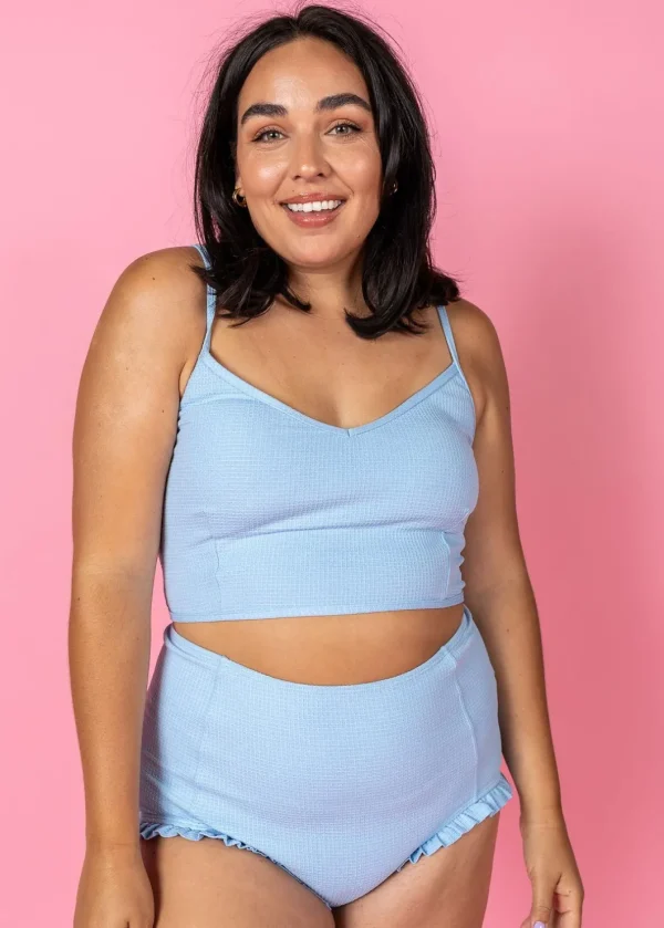 Waffled Barely Blue | All Ruffled Up Bottoms