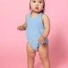 Waffled Barely Blue | Baby Romper One-Piece