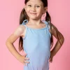 Waffled Barely Blue | Baby Simply One-Piece
