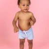 Waffled Barely Blue | Baby Euro Shorts
