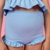 Waffled Barely Blue | Mini All Ruffled Up Bottoms