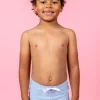 Waffled Barely Blue | Mini Euro Shorts