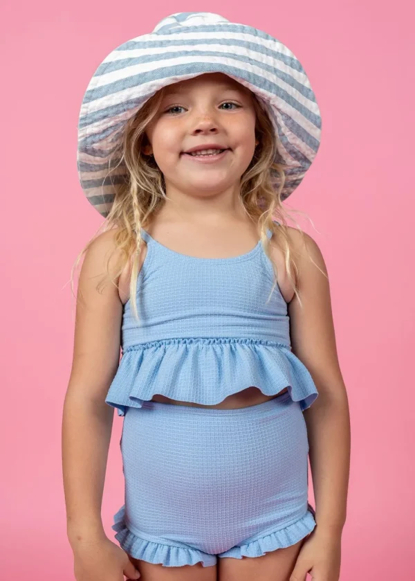 Waffled Barely Blue | Mini All Ruffled Up Bottoms