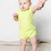 Waffled Glow Green | Baby Shorties Rashguard (Unisex)