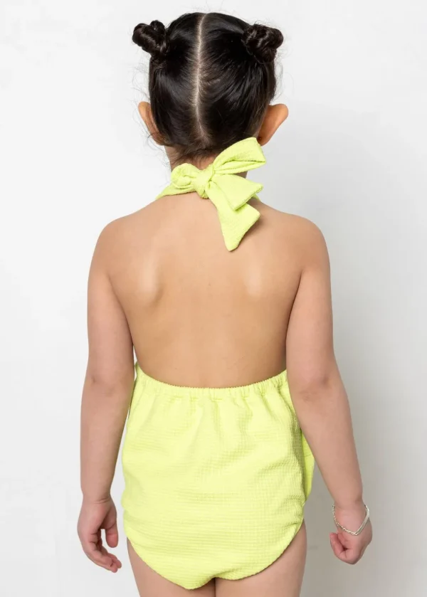 Waffled Glow Green | Baby Romper One-Piece