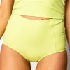 Waffled Glow Green | High-Waisted Bottoms