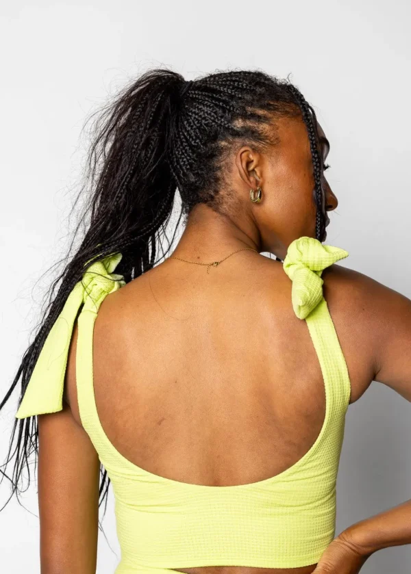 Waffled Glow Green | Knot Top