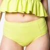 Waffled Glow Green | Mid-Rise Bottoms