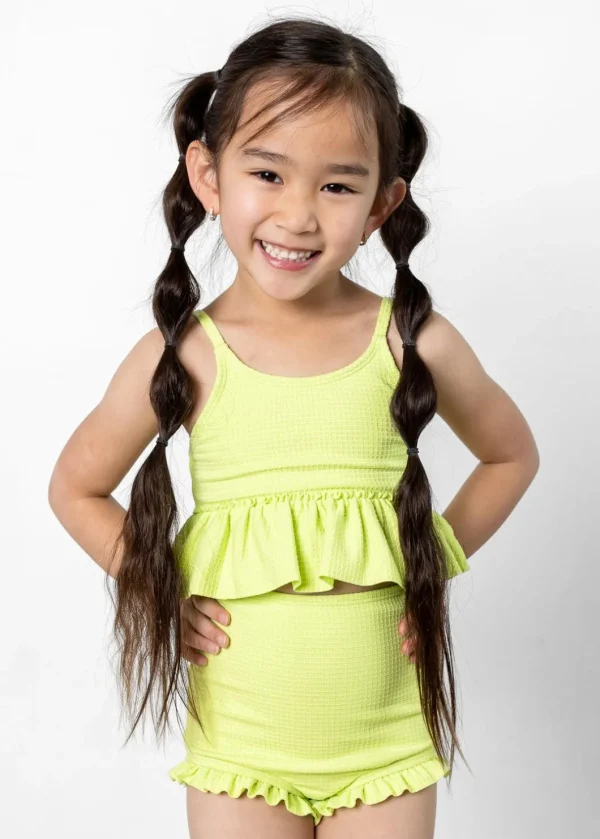 Waffled Glow Green | Mini All Ruffled Up Bottoms