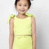 Waffled Glow Green | Mini Bow Bottoms