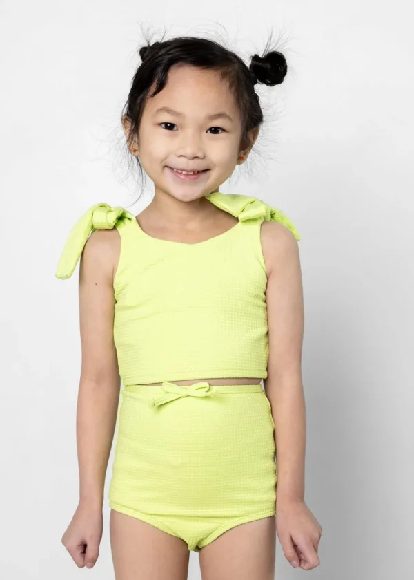 Waffled Glow Green | Mini Knot Top