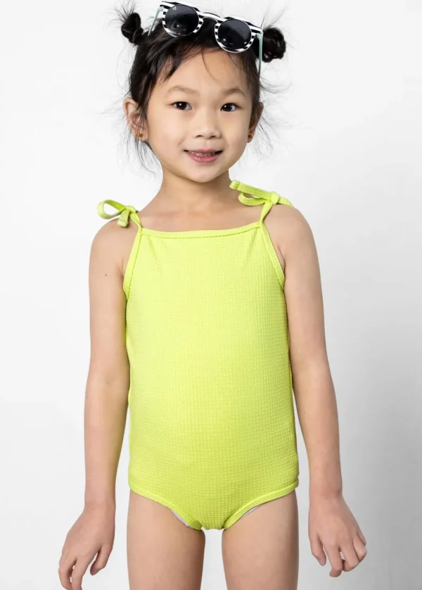 Waffled Glow Green | Mini Simply One-Piece