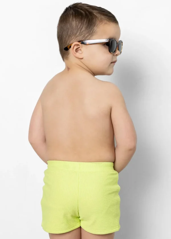 Waffled Glow Green | Mini Euro Shorts