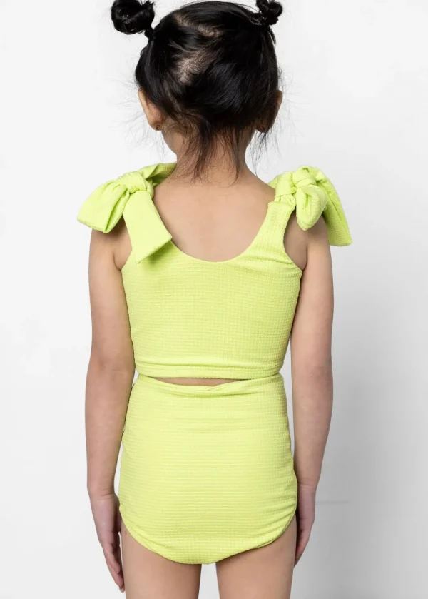 Waffled Glow Green | Mini Knot Top