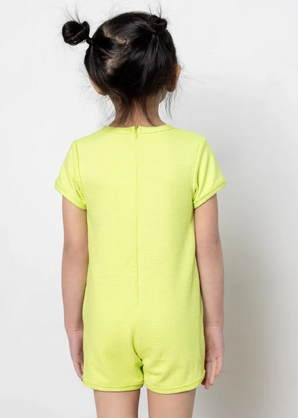 Waffled Glow Green | Mini Shorties Rashguard (Unisex)