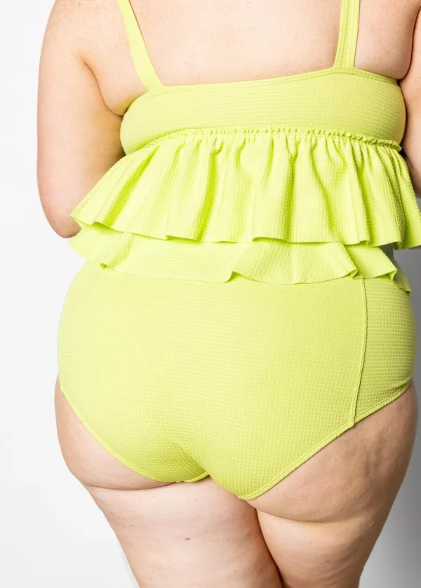 Waffled Glow Green | Peplum Bottoms