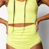 Waffled Glow Green | Ruched Bottoms 2.0