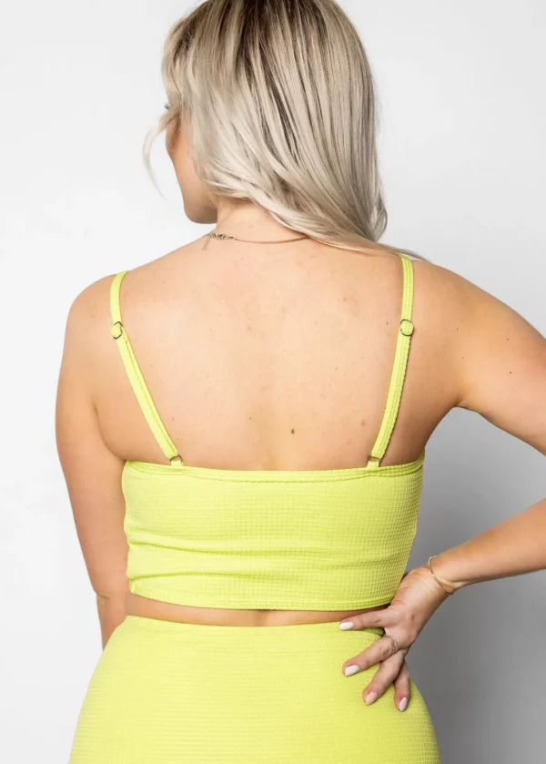 Waffled Glow Green | VD Crop Top