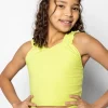 Waffled Glow Green | Youth Ripple Top
