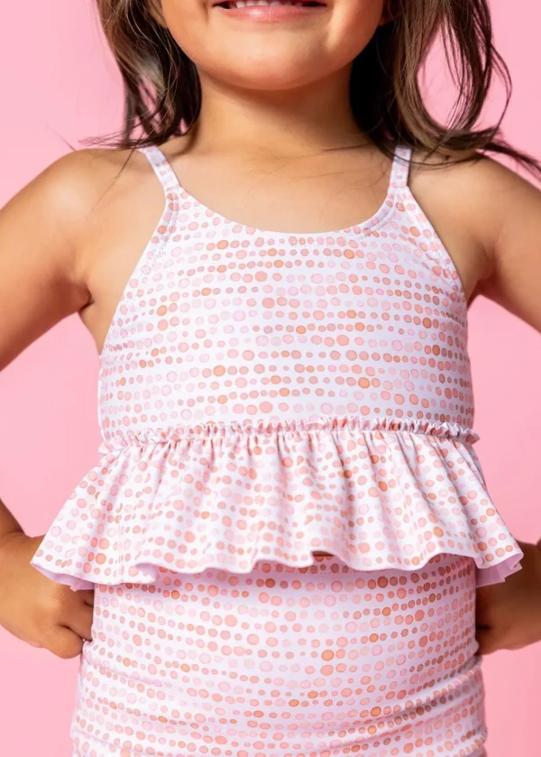 Watercolor Dots | Mini Peplum Top