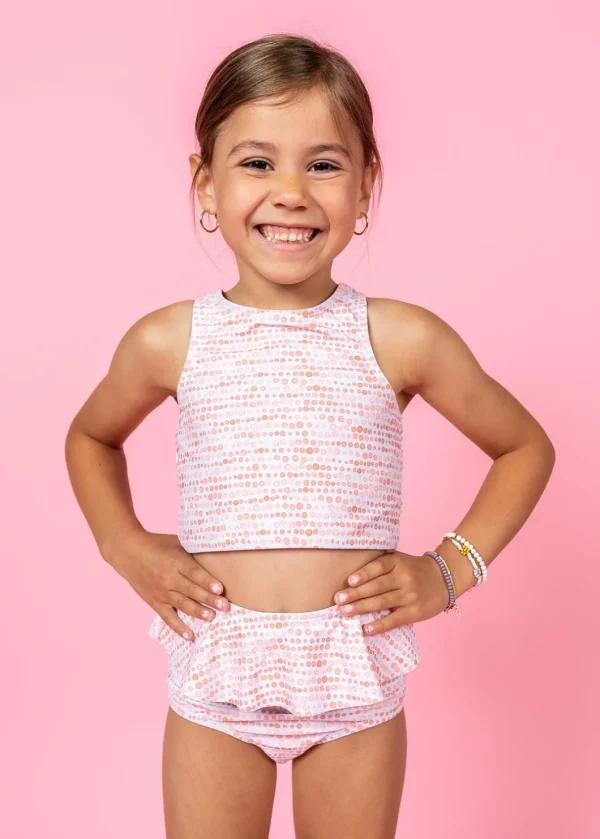Watercolor Dots | Mini Peplum Bottoms