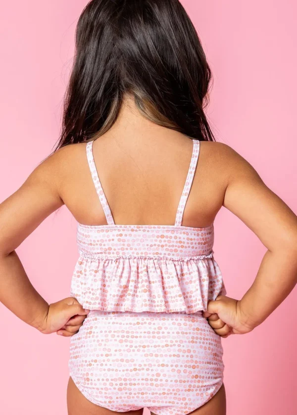 Watercolor Dots | Mini Peplum Top