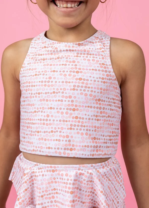 Watercolor Dots | Mini Racer Back Top