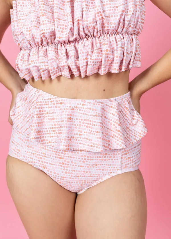 Watercolor Dots | Peplum Bottoms