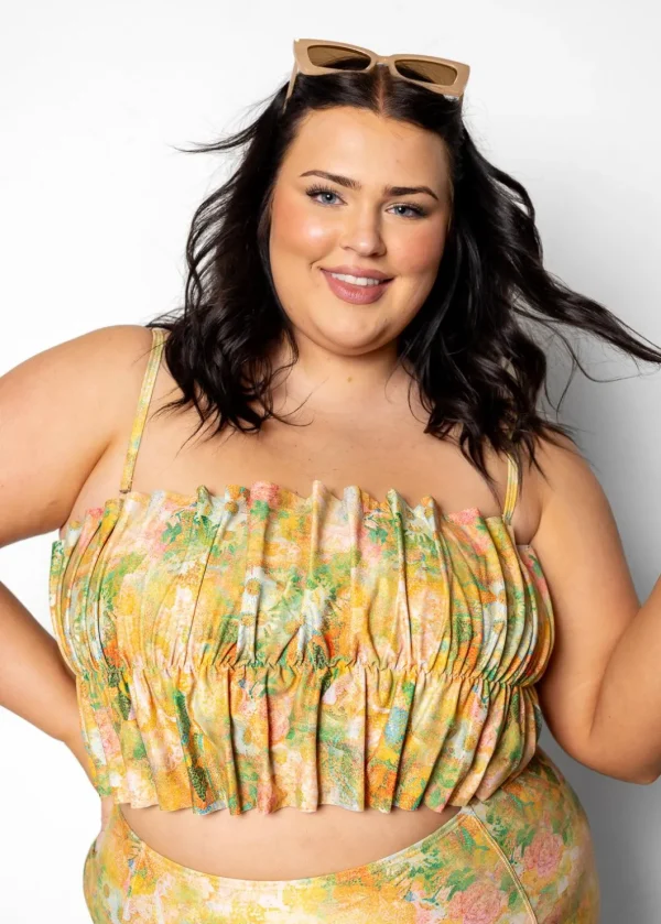 Wonderland Floral | Oversized Ruffle Top