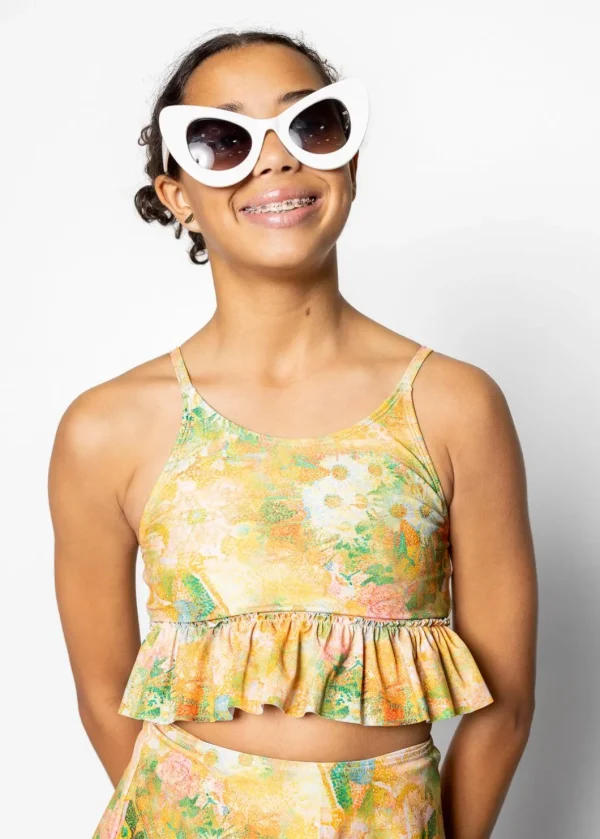 Wonderland Floral | Youth Peplum Top