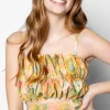 Wonderland Floral | Youth Oversized Ruffle Top