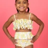 Yellow Meadow | Mini Oversized Ruffle Top