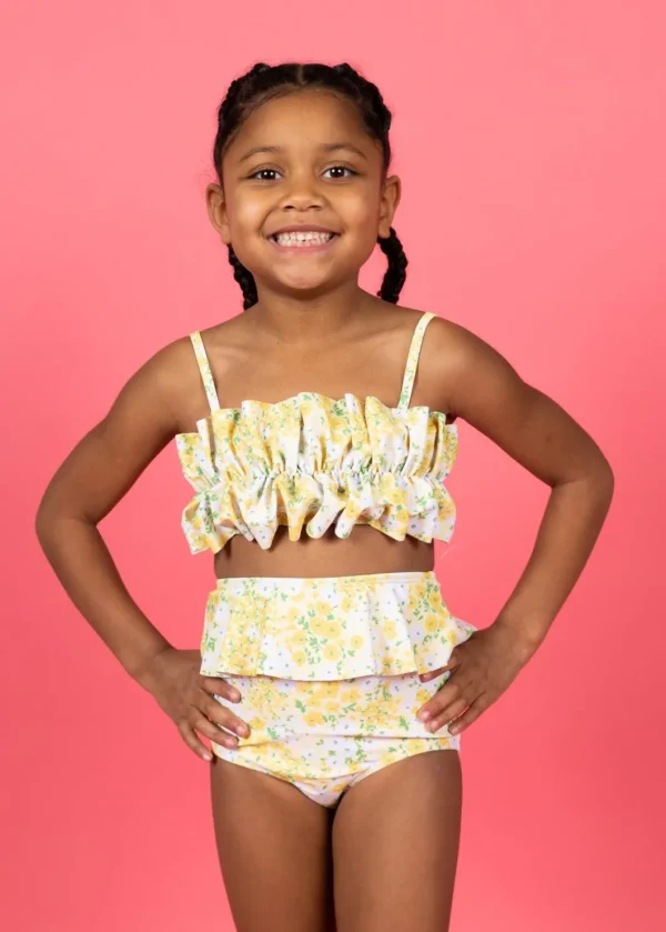 Yellow Meadow | Mini Oversized Ruffle Top