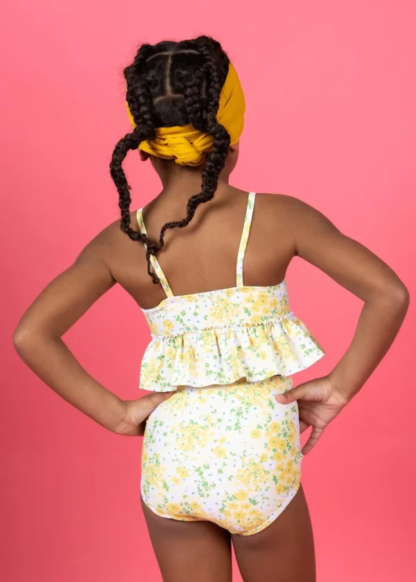 Yellow Meadow | Mini Peplum Top