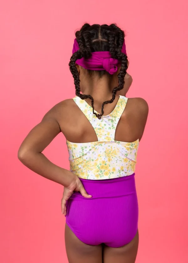 Yellow Meadow | Mini Racer Back Top