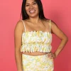 Yellow Meadow | Oversized Ruffle Top