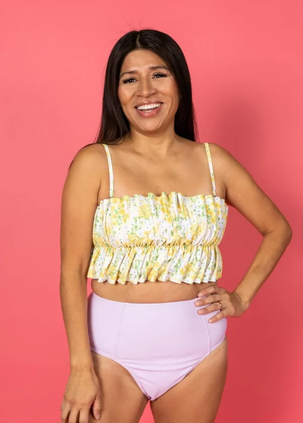 Yellow Meadow | Oversized Ruffle Top
