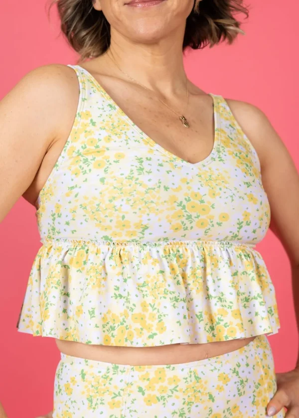 Yellow Meadow | V-Neck Top