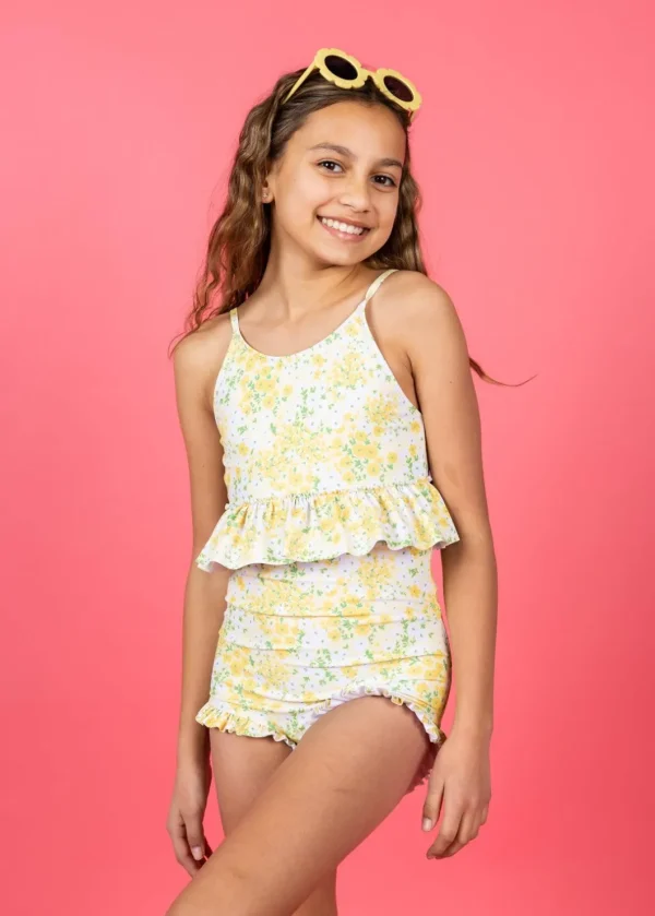 Yellow Meadow | Youth Peplum Top