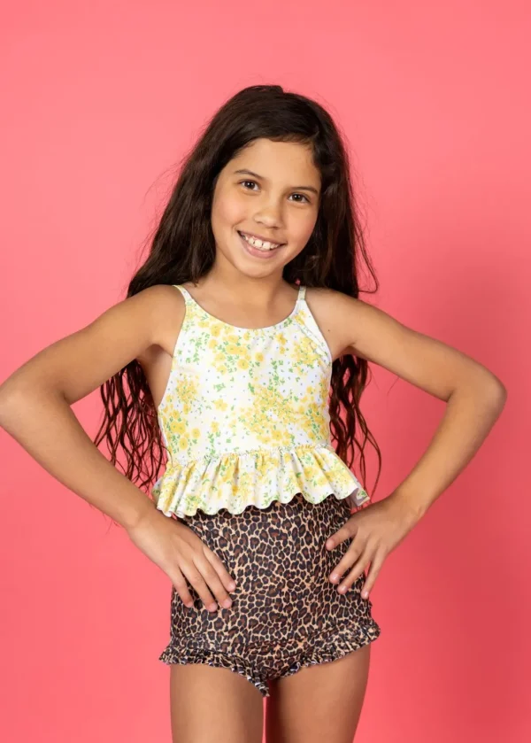 Yellow Meadow | Youth Peplum Top